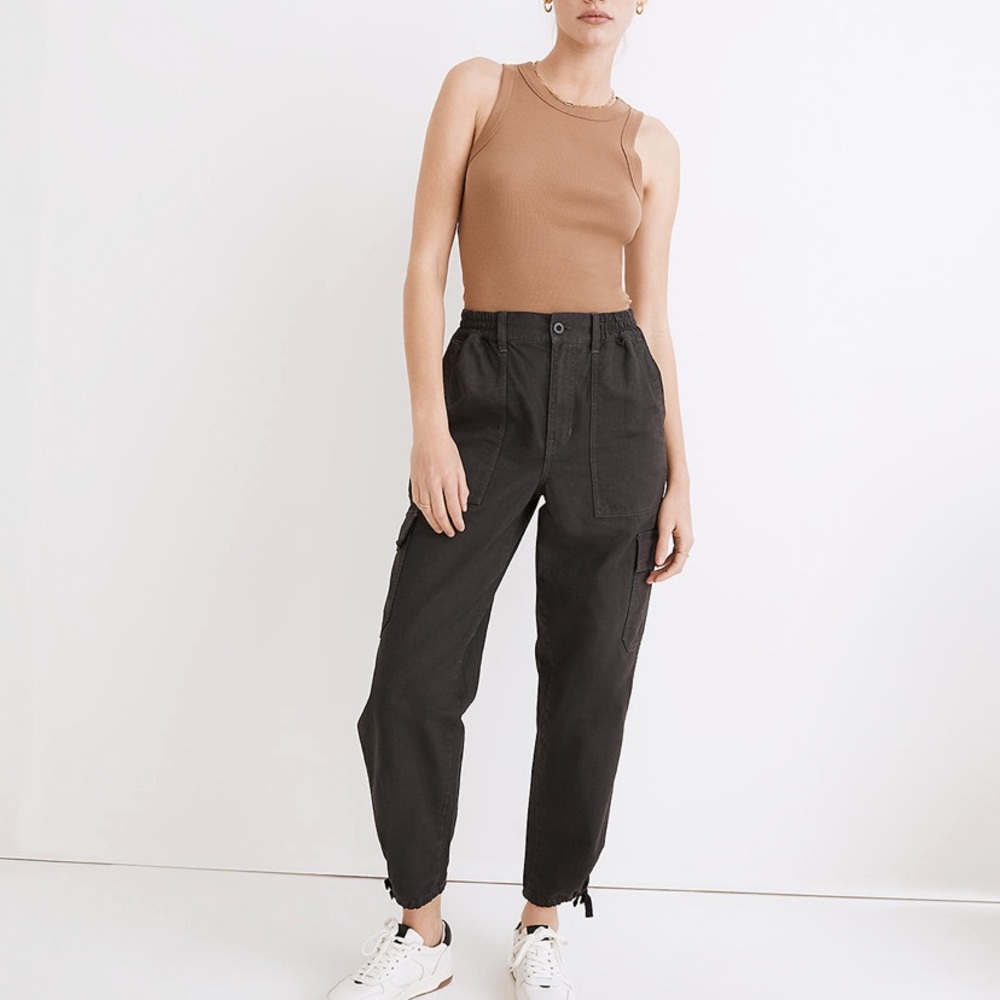 Garment-Dyed Cargo Jogger Pants